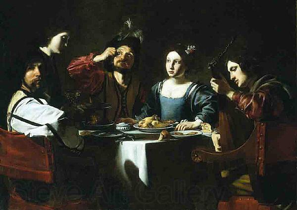 Nicolas Tournier Banquet Scene with a Lute Player
